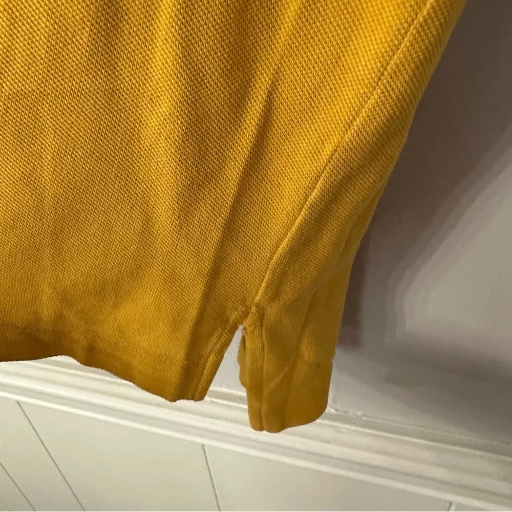 J. Crew Men’s Short Sleeve Mustard Yellow Casual Cotton Polo Sz XL GUC